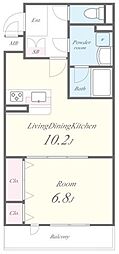 BRAVEARK 1LDKの間取図画像