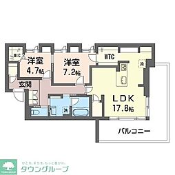 eternooomiya 2LDKの間取図画像