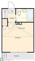 パティーナ南与野 1Kの間取図画像