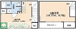 ベックアパートメント東川口 1LDKの間取図画像