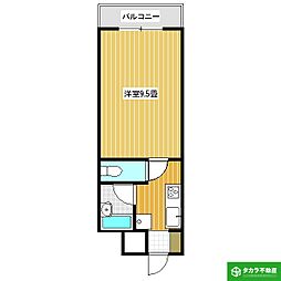 ウイング寿 1Kの間取図画像