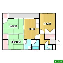 クリエイション21 3DKの間取図画像