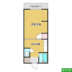 スカイライフ金池 1DKの間取図画像