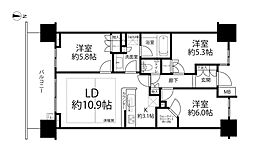 パークホームズ押上 3LDKの間取図画像