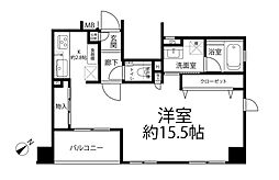 グリーンパーク日本橋アペゼ ワンルームの間取図画像