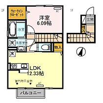 PRESTIGE  ｜ 群馬県前橋市下小出町2丁目（賃貸アパート1LDK・2階・50.30㎡） その2