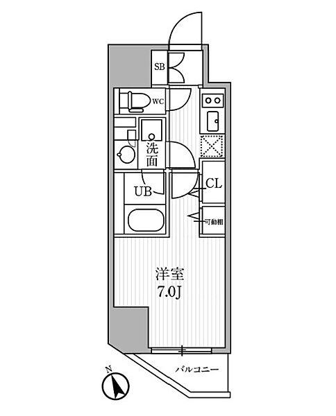 東京都大田区蒲田５丁目(賃貸マンション1K・10階・25.20㎡)の写真 その2