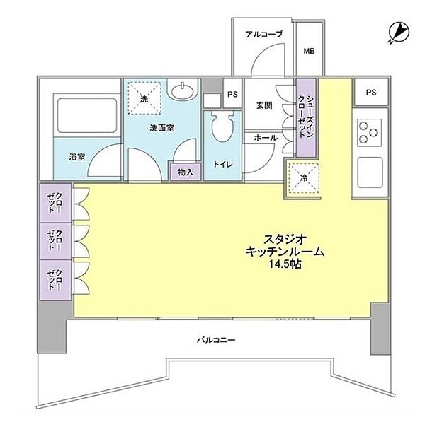 東京都品川区西五反田８丁目(賃貸マンション1R・13階・38.03㎡)の写真 その2