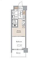 東京都新宿区若葉２丁目10-5（賃貸マンション1DK・6階・25.81㎡） その2