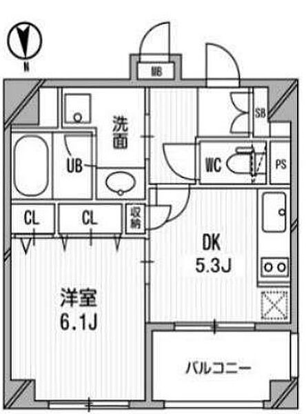東京都港区芝５丁目(賃貸マンション1DK・6階・33.15㎡)の写真 その2