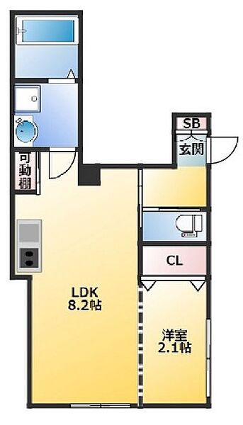 東京都新宿区納戸町(賃貸アパート1LDK・1階・25.45㎡)の写真 その2