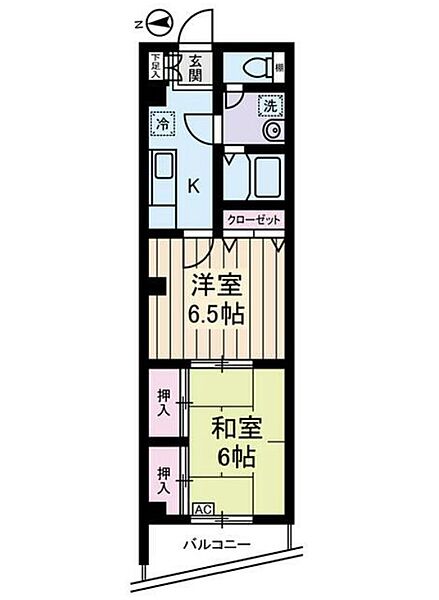 東京都江東区大島７丁目(賃貸マンション2K・2階・36.72㎡)の写真 その2