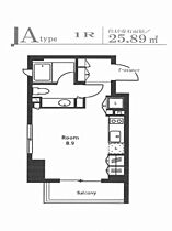 東京都荒川区町屋１丁目6-6（賃貸マンション1R・9階・25.89㎡） その2