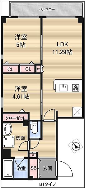 東京都荒川区東日暮里４丁目(賃貸マンション2LDK・5階・50.12㎡)の写真 その2