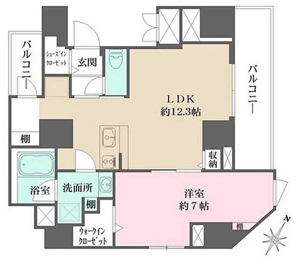 東京都文京区大塚４丁目(賃貸マンション1LDK・6階・50.32㎡)の写真 その2