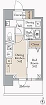 東京都台東区鳥越２丁目2-2（賃貸マンション1DK・7階・25.88㎡） その2