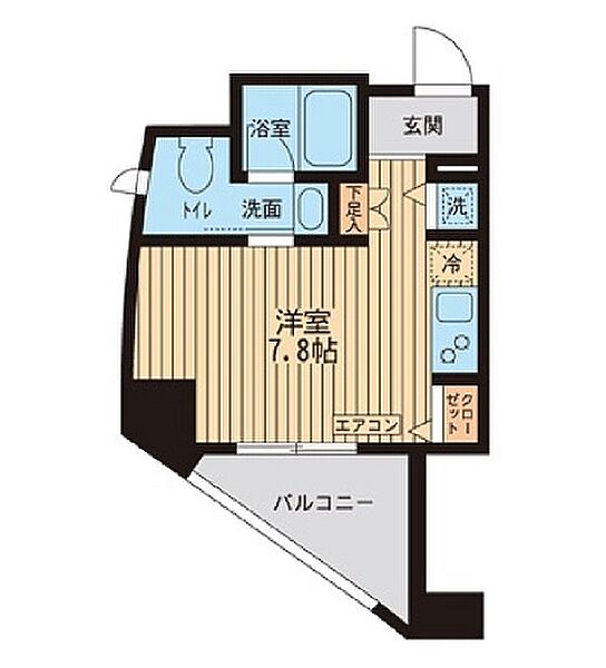 東京都台東区入谷１丁目(賃貸マンション1R・5階・25.13㎡)の写真 その2