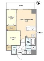 東京都墨田区東向島３丁目38-9（賃貸マンション2LDK・11階・40.71㎡） その2