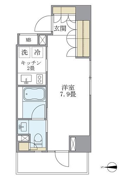 東京都港区白金１丁目(賃貸マンション1K・7階・27.33㎡)の写真 その2