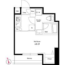 東京都港区新橋６丁目6-2（賃貸マンション1K・11階・21.52㎡） その2