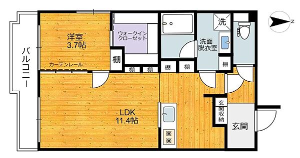 東京都品川区西品川３丁目(賃貸マンション1LDK・4階・45.95㎡)の写真 その2