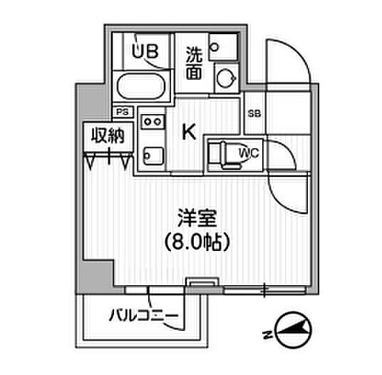 東京都新宿区東五軒町(賃貸マンション1K・4階・25.75㎡)の写真 その2