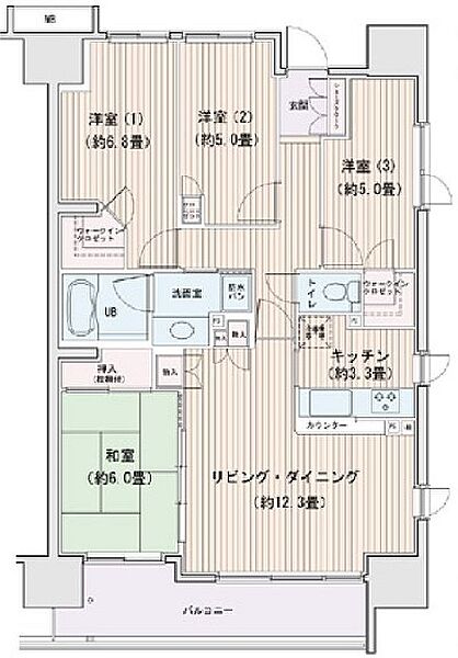 東京都江東区豊洲３丁目(賃貸マンション4LDK・6階・85.13㎡)の写真 その2