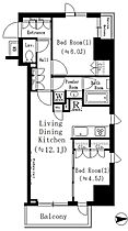 東京都文京区湯島３丁目12-13（賃貸マンション2LDK・11階・53.26㎡） その2