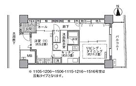 東京都港区海岸１丁目1-1（賃貸マンション1LDK・12階・56.93㎡） その2