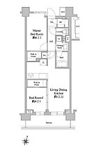 東京都大田区中馬込３丁目8-18（賃貸マンション2LDK・3階・54.96㎡） その2