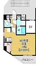 東京都台東区清川１丁目18-8（賃貸マンション1R・8階・25.05㎡） その2