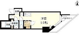 東急池上線 旗の台駅 徒歩5分の賃貸マンション 7階ワンルームの間取り