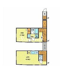 JR埼京線 恵比寿駅 徒歩6分の賃貸マンション 2階1LDKの間取り