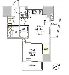 JR京浜東北・根岸線 大森駅 徒歩2分の賃貸マンション 11階1LDKの間取り