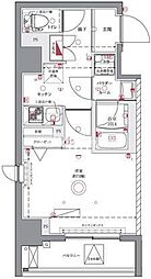 JR総武線 亀戸駅 徒歩12分の賃貸マンション 7階1Kの間取り