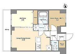京急本線 大森海岸駅 徒歩10分の賃貸マンション 9階1SLDKの間取り