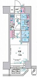 東京メトロ南北線 麻布十番駅 徒歩10分の賃貸マンション 2階1Kの間取り