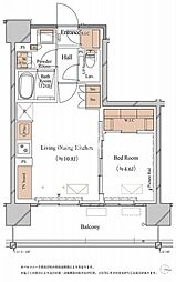東京メトロ東西線 木場駅 徒歩7分の賃貸マンション 7階1LDKの間取り