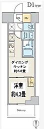 都営浅草線 本所吾妻橋駅 徒歩2分の賃貸マンション 2階1DKの間取り