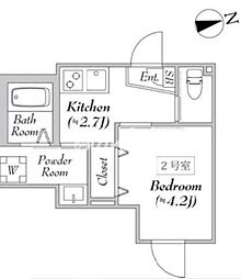 日暮里舎人ライナー 赤土小学校前駅 徒歩4分の賃貸マンション 3階1Kの間取り