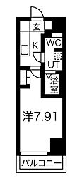 東武亀戸線 亀戸水神駅 徒歩8分の賃貸マンション 11階1Kの間取り