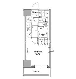 東急目黒線 不動前駅 徒歩6分の賃貸マンション 1階1Kの間取り