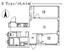 東京メトロ東西線 木場駅 徒歩4分の賃貸マンション 1階2LDKの間取り