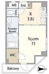 東京メトロ半蔵門線 錦糸町駅 徒歩9分の賃貸マンション 5階1Kの間取り