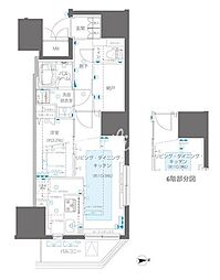 東京メトロ丸ノ内線 四谷三丁目駅 徒歩6分の賃貸マンション 11階1LDKの間取り