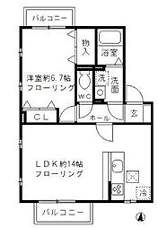 東京メトロ日比谷線 南千住駅 徒歩11分の賃貸アパート 3階1LDKの間取り
