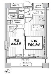 都営浅草線 高輪台駅 徒歩4分の賃貸マンション 2階1LDKの間取り