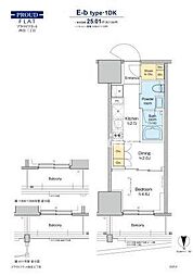 東京メトロ丸ノ内線 四谷三丁目駅 徒歩1分の賃貸マンション 6階1DKの間取り