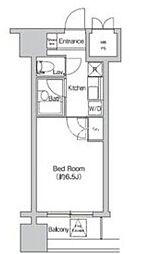 JR山手線 大崎駅 徒歩4分の賃貸マンション 6階1Kの間取り