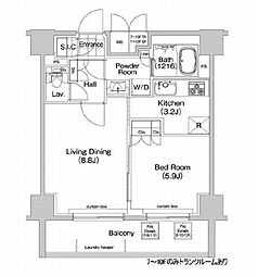 東京メトロ丸ノ内線 後楽園駅 徒歩7分の賃貸マンション 12階1LDKの間取り